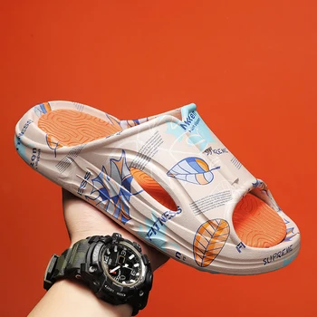 Чехли Мъжки обувки Летен тренд Спорт в Свободното време, Улични ежедневни плажни сандали с голям размер и чехли Мъжки сандали Sandalia